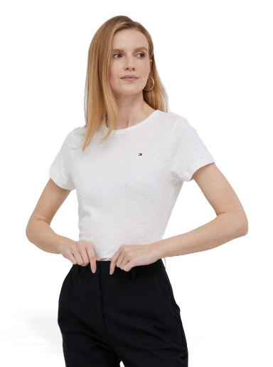 Majica Tommy Hilfiger Tee Bela | WW0WW37857