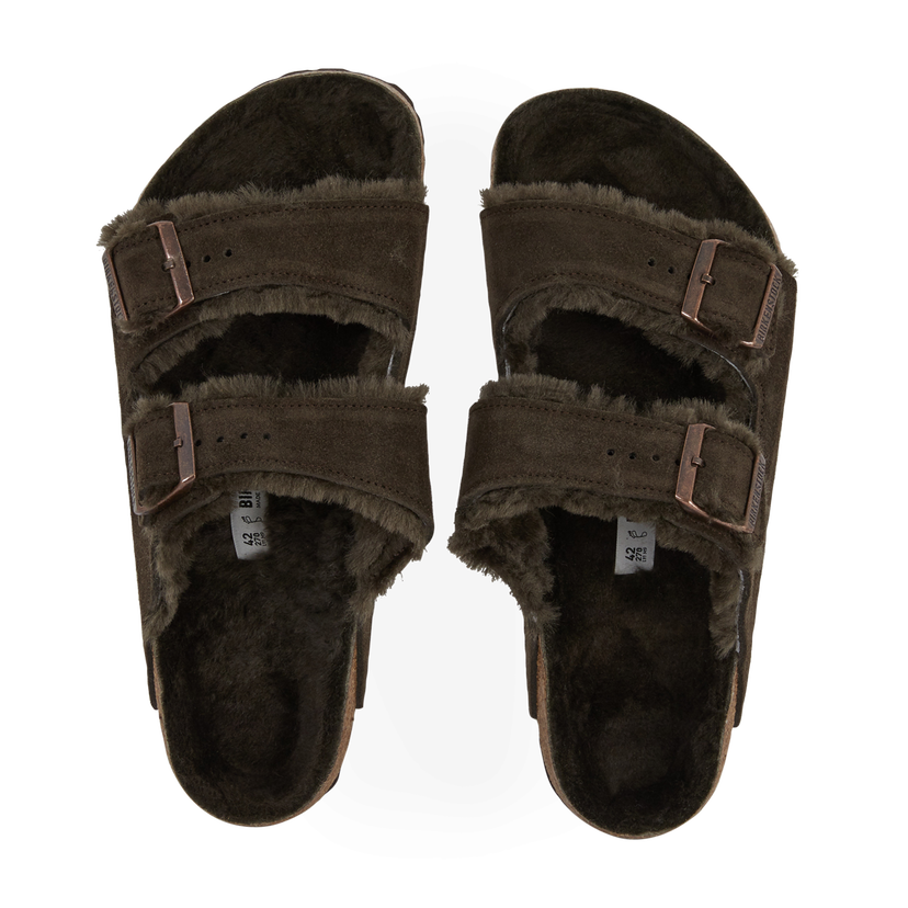 Superge in čevlji Birkenstock Arizona Shearling Marron Rjava | 1020566