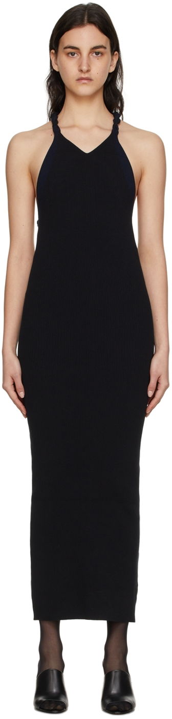 Obleke Dion Lee Cotton Midi Halter Dress Črna | A7577S22