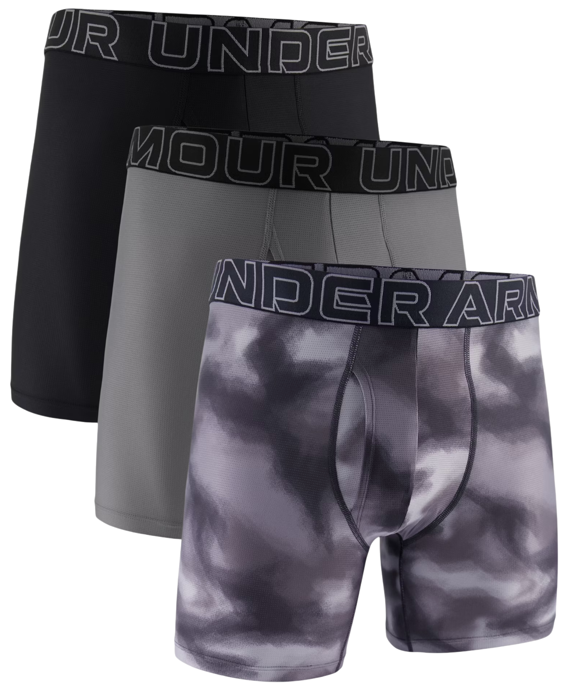 Boksarice Under Armour Under Armour Print 6in Boxer Shorts, 3-Pack Siva | 1383885-024, 0