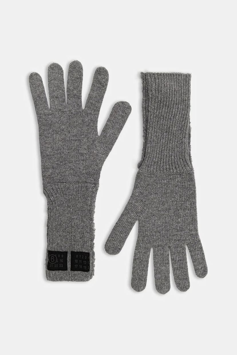 Rokavice Maison Margiela Wool-blend gloves Siva | S62TS0078.M13198.854