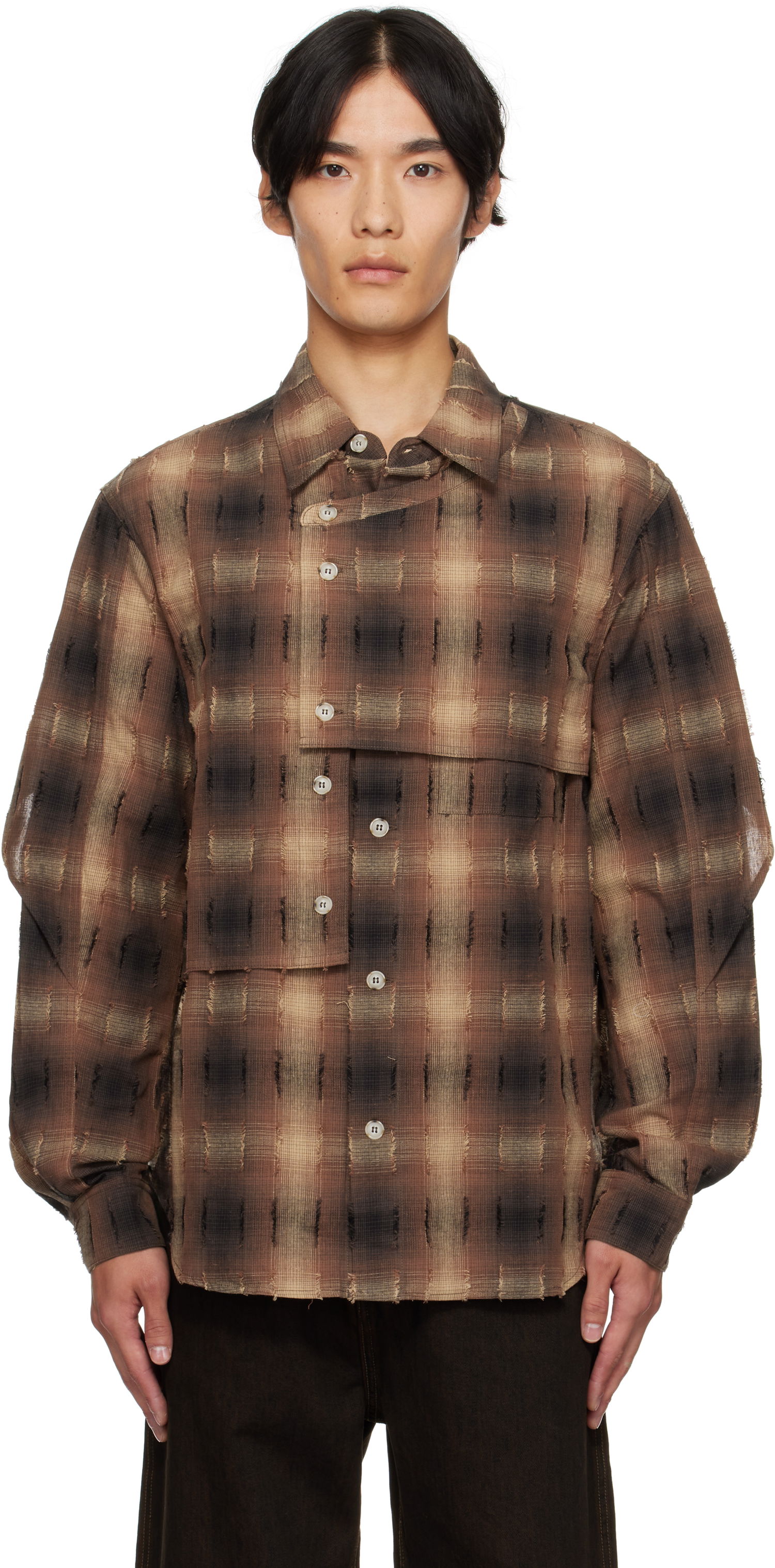 Srajce Andersson Bell Andersson Bell Check Layered Shirt Rjava | atb1337m, 0