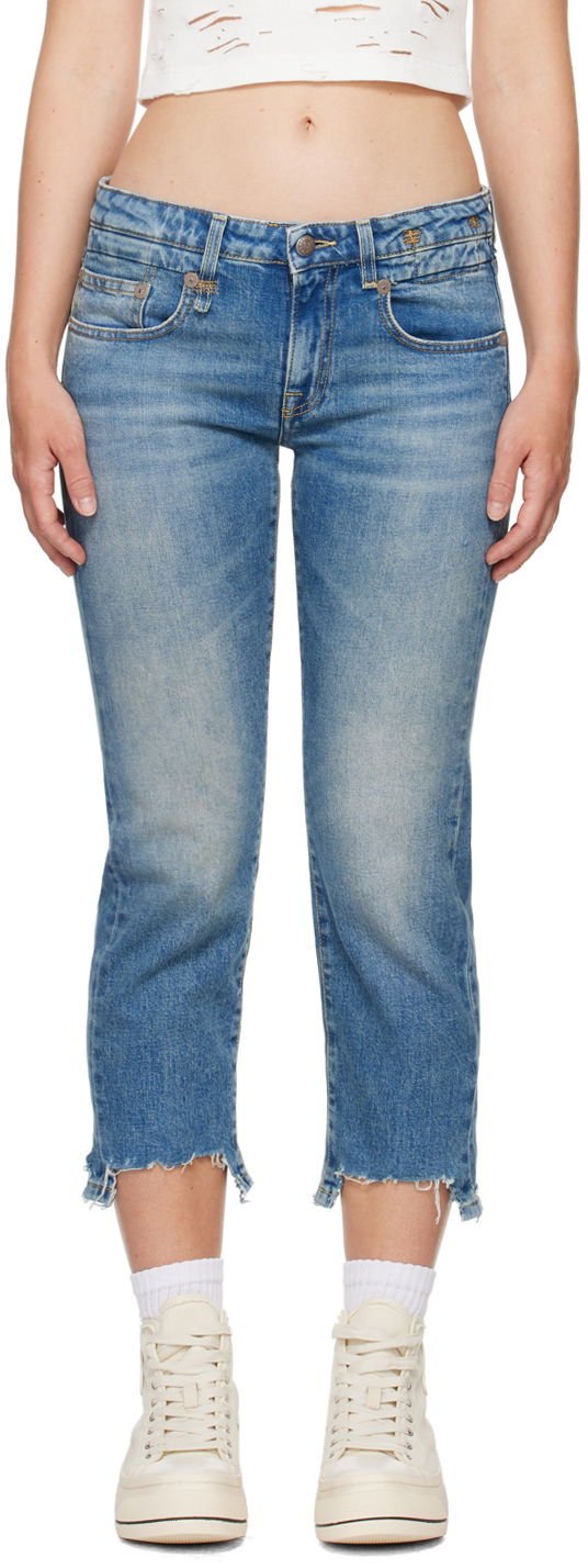 Kavbojke R13 R13 Boy Straight Jeans Modra | R13W0091-143A