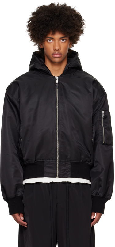 Bomber jakna Entire Studios Hooded Broad Bomber Jacket Črna | ES2539OI, 0