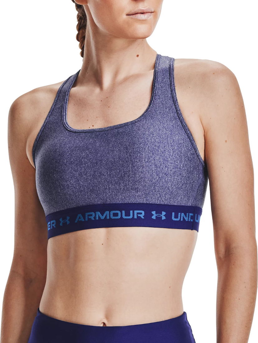 Modrček Under Armour Crossback Mid Heather Bra Lila | 1361036-415