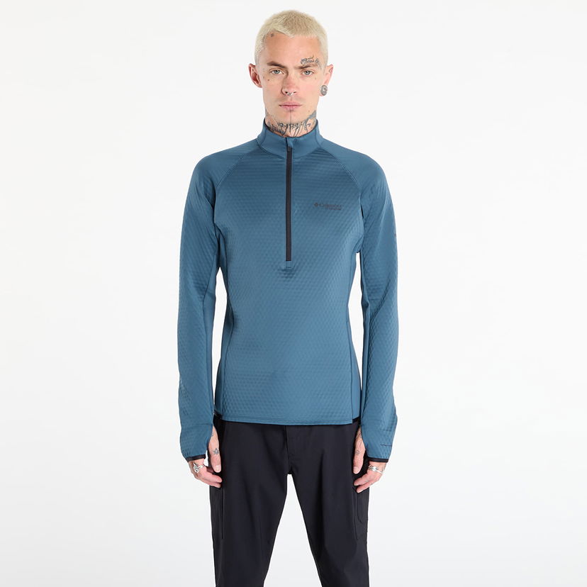 Pulover Columbia Crystal Leaf Omni-Heat Helix Half Zip Top Modra | 2094983429