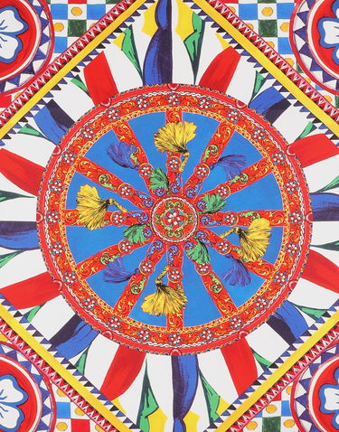 Home decor Dolce & Gabbana Intricate Geometric Wheel Print Canvas Cushion Large Onesize Večbarvna | TCE003TCA97UC068, 3