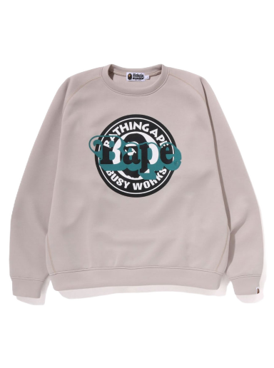 Pleteni pulover BAPE Double Knit Sta Relaxed Fit Crewneck Bež | 1J20-113-008