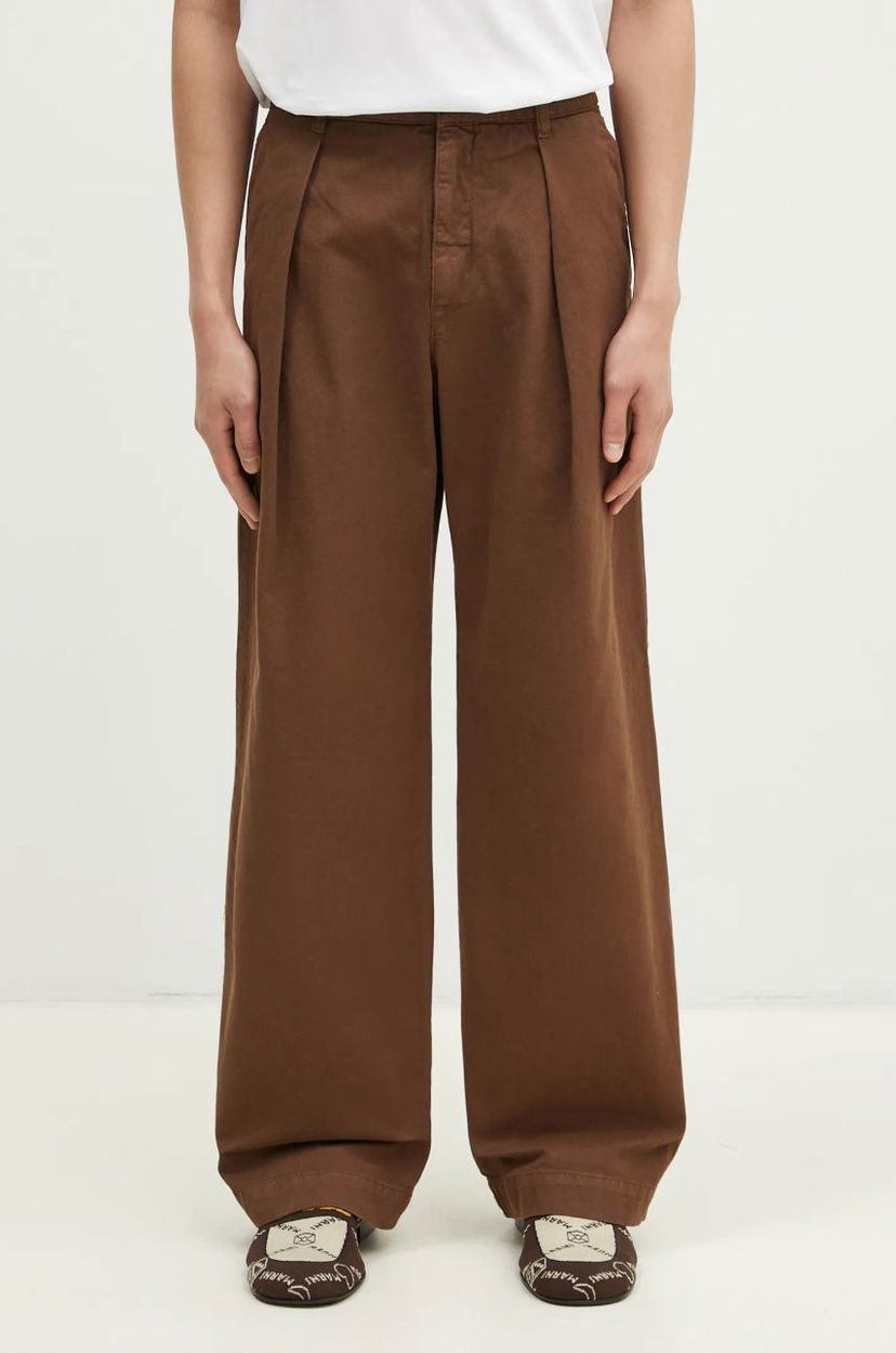 Hlače WOOD WOOD Wood Wood Fraser Pleated Chinos Rjava | 12435001.5181