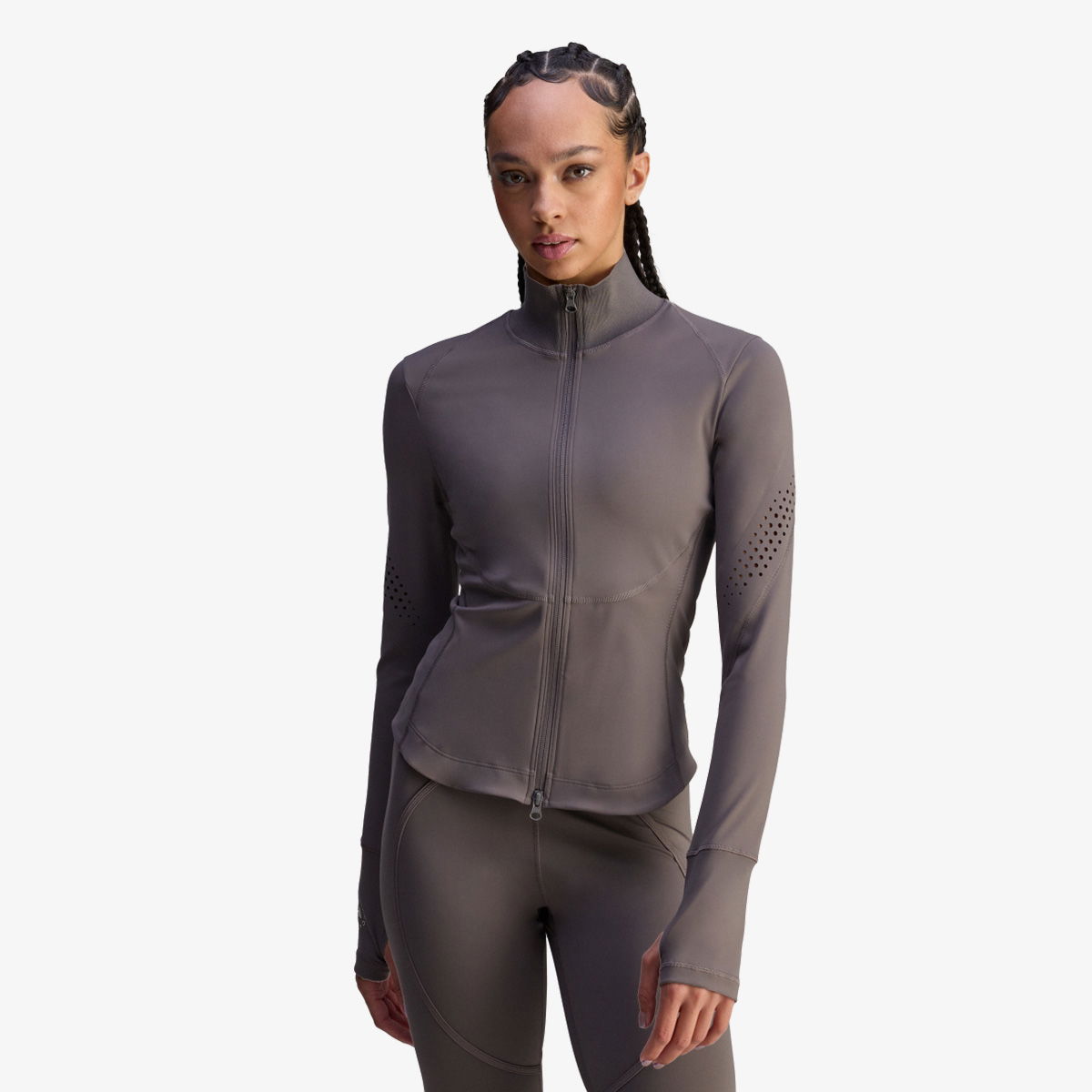Jakna adidas Performance Stella McCartney Perforated Training Jacket Siva | JW4553, 1