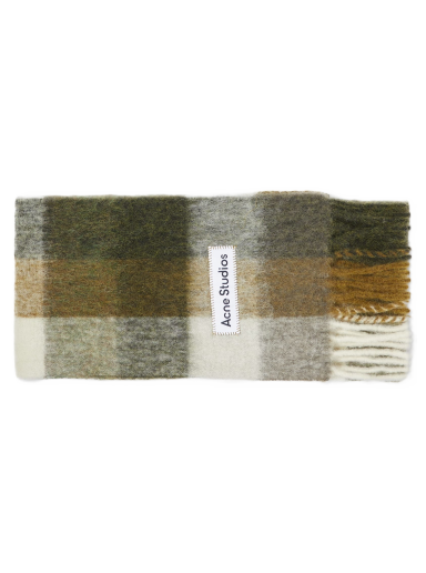 Šala Acne Studios Vally Checked Scarf Zelena | CA0084-DID