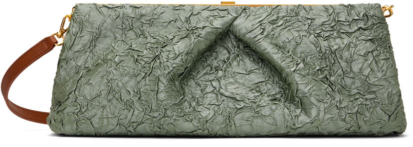 Torbica Dries Van Noten Dries Van Noten Crushed Clutch Zelena | 251-011518-1428