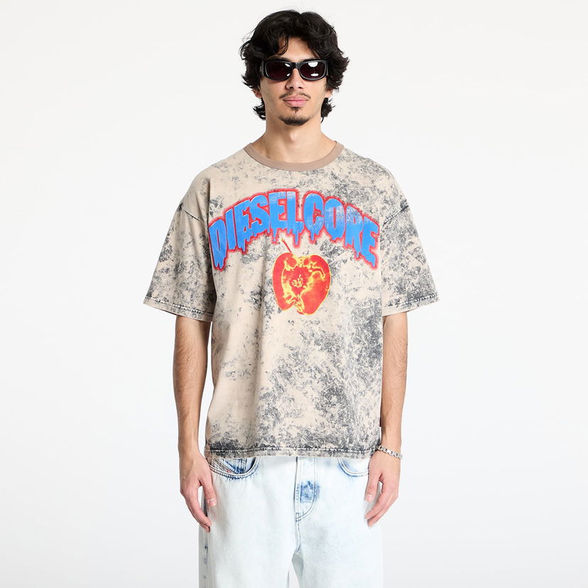 Majica Diesel Diesel T-Boxt-R9 Graphic T-Shirt Bež | A16164_0GIAR Grey