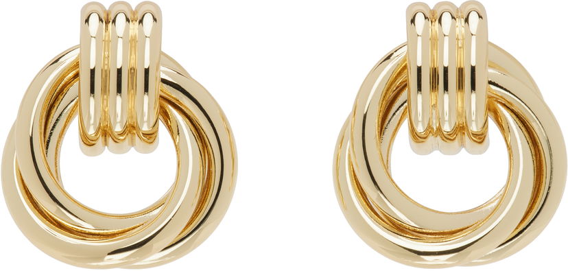 Uhani Anine Bing Anine Bing Triple Knot Earrings Kovinski | A-15-3711-920