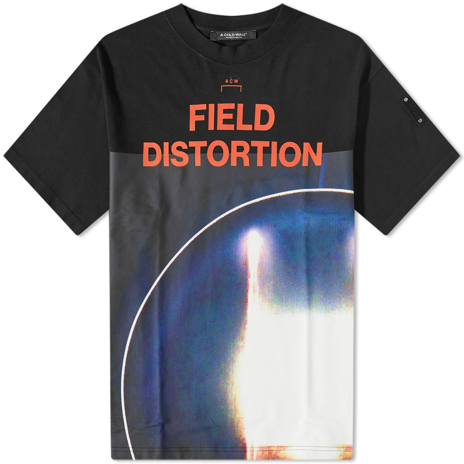 Majica A-COLD-WALL* Field Distortion Tee Črna | ACWMTS115-BK, 0