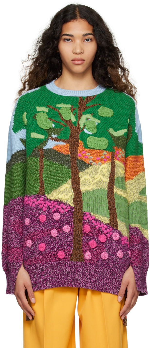 Pleteni pulover Stella McCartney Tree Of Life Knit Sweater Večbarvna | 6K03373S2384