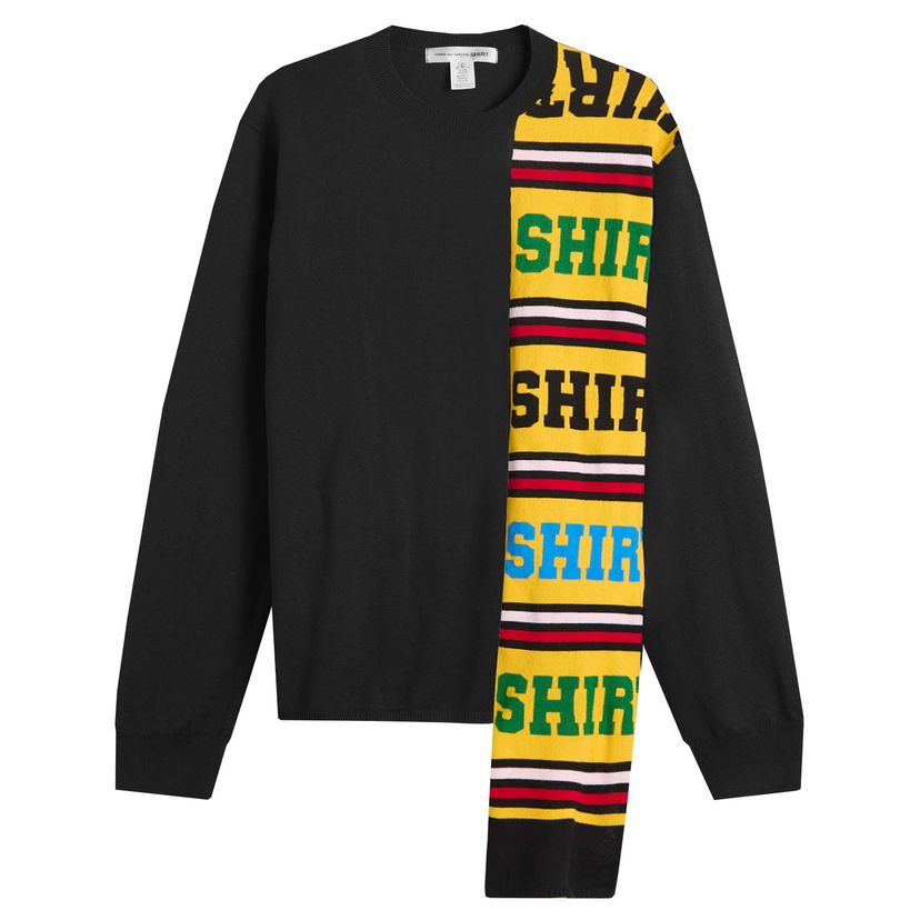 Pleteni pulover Comme des Garçons Football Scarf Črna | FP-N003-051-1