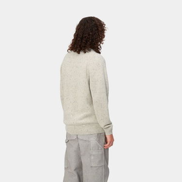 Pulover Carhartt WIP Anglistic Sweater "Speckled Salt" Siva | I010977_1T7_XX, 2