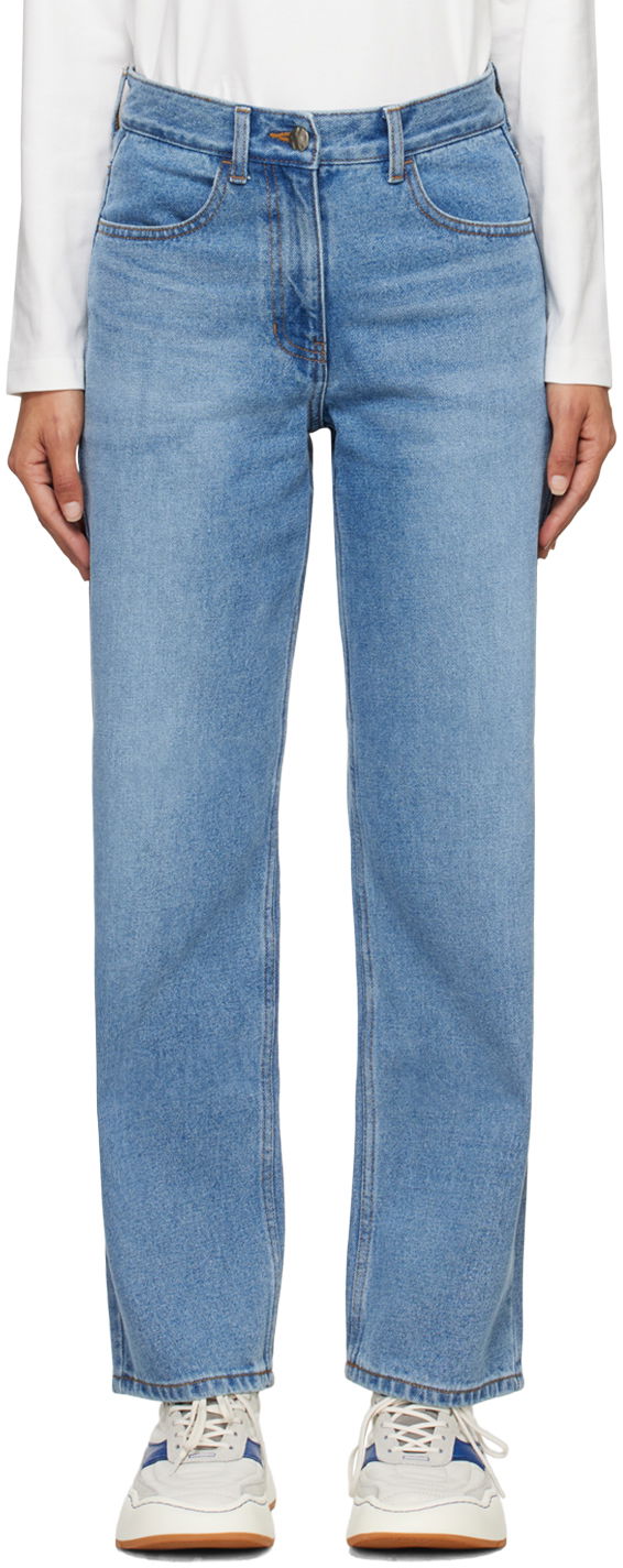 Kavbojke ADER ERROR Straight-Leg Jeans Modra | BMSGFYJE0101SB, 0