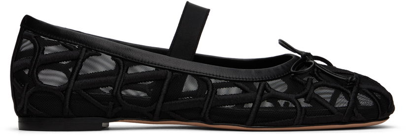 Nega čevljev Valentino Valentino Garavani Toile Iconographe Ballerina Flats Črna | 4W2S0HE8LGW