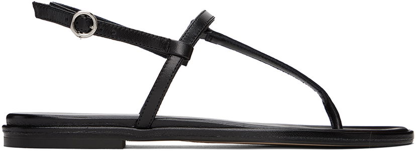 Modni dodatki Aeyde Aeyde Nala Leather Thong Sandals Črna | A11-FS-TTTR08FL48-SS24-800-007