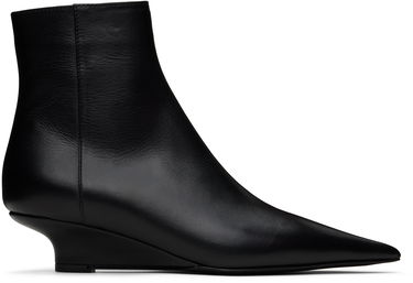 Superge in čevlji TOTEME TOTEME Sharp Leather Ankle Boots Črna | 251-WAS0171-LE0103, 0