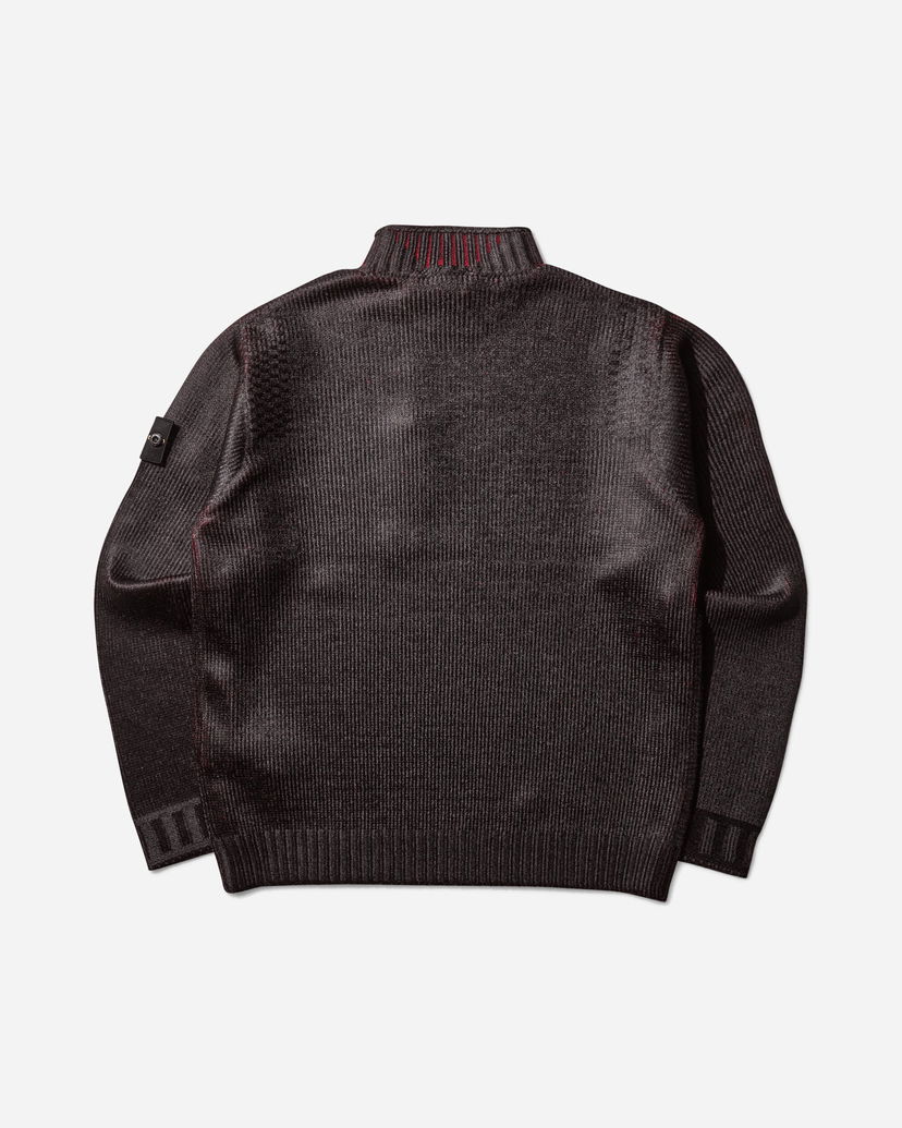 Pleteni pulover Stone Island Sublimatic Print Mock Neck Sweater Črna | K2S15-5100066-S00Z5 V0012