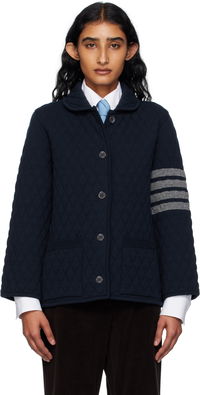 Thom Browne Quilted Knit Merino Wool 4-Bar Work Jacket