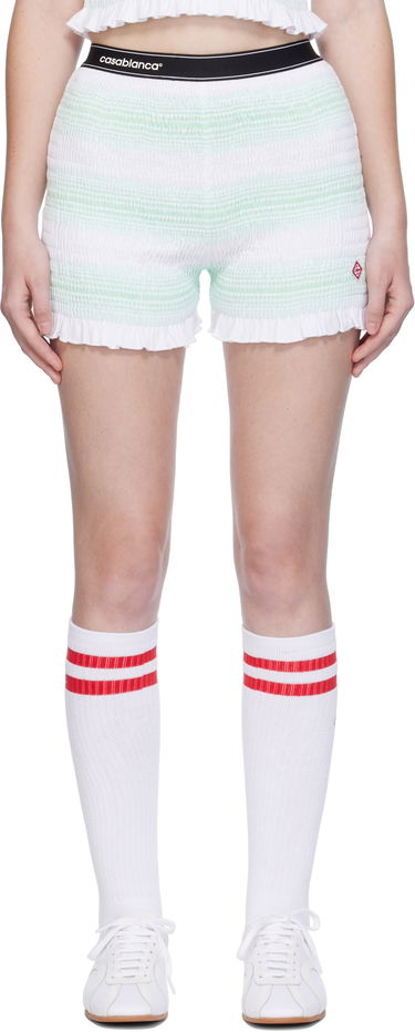 Kratke hlače Casablanca Casablanca Stripe Shirred Shorts Zelena | WPF25-JTR-163-01, 0