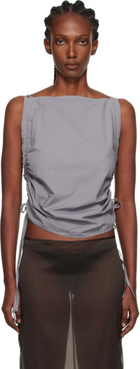Baserange Pictorial Ruched Strap Top