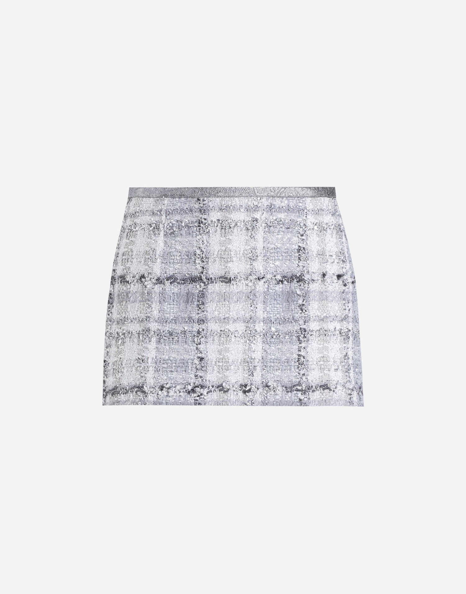 Krila Dolce & Gabbana Check Lurex Tweed Miniskirt Siva | F4CC8TFQZAES8100, 0