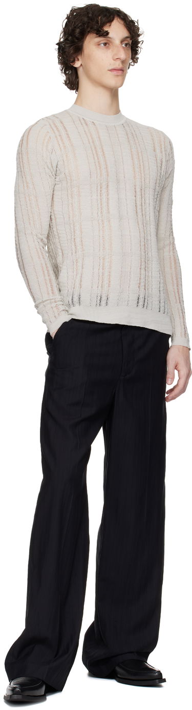 Pleteni pulover OUR LEGACY OUR LEGACY Formal Distressed Sweater Siva | M2253FL, 3