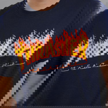 Majica Thrasher Tee Flame Logo Mornarica | 017830, 2