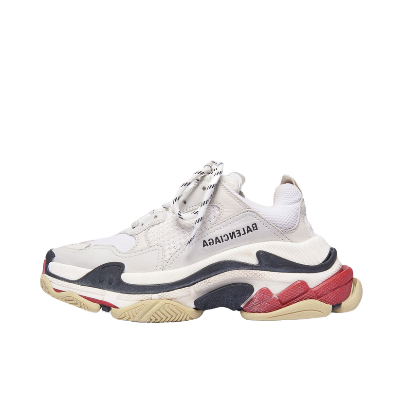 Superge in čevlji Balenciaga Triple S White Red W Bela | 524037W09E19000