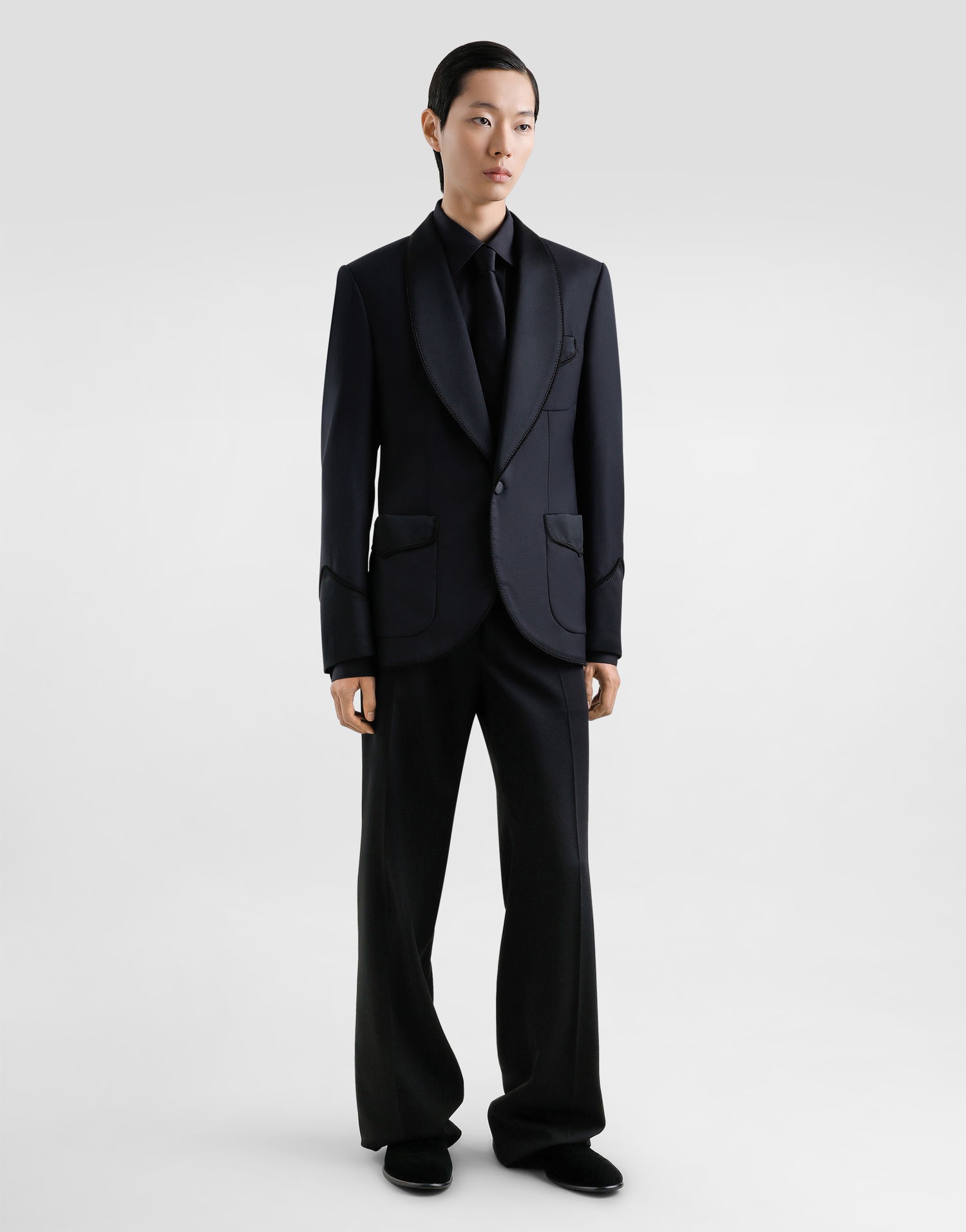 Jakna Dolce & Gabbana Single-breasted Wool Jacket Črna | G2UO1TFM2GRS8030, 1