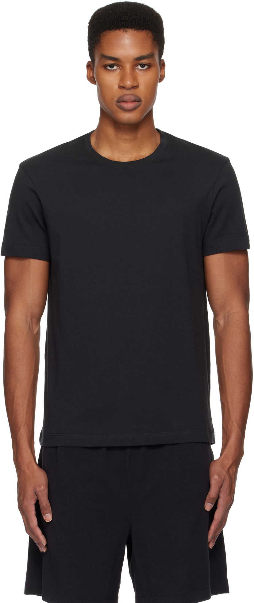 Majica SKIMS Classic Cotton T-Shirt Črna | TP-TSH-5701M