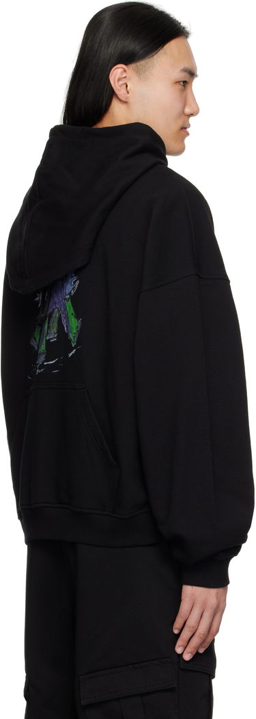 Pulover We11done We11done Twin All Around Zip-Up Hoodie Črna | WD-TJ0-25-833-U-BK, 2