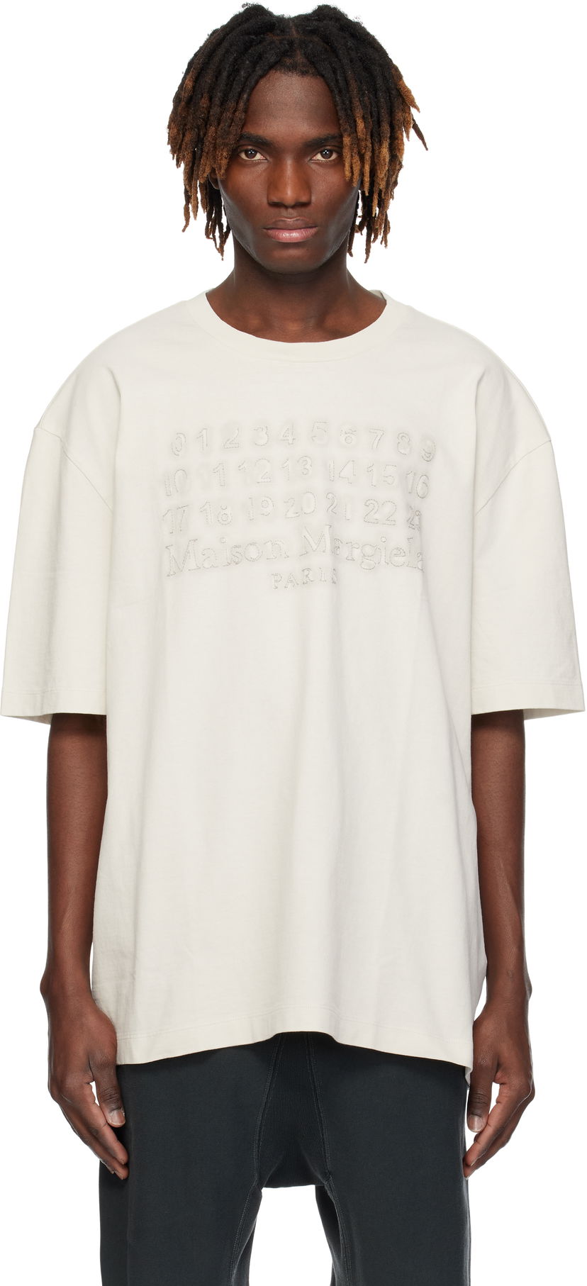 Majica Maison Margiela Maison Margiela Embroidered Logo T-Shirt Bela | S50GC0705 S24567