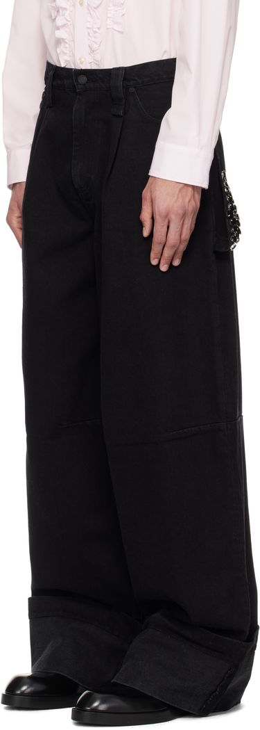 Kavbojke Simone Rocha Simone Rocha Embellished Puddle Jeans Črna | 4131B 1239, 3