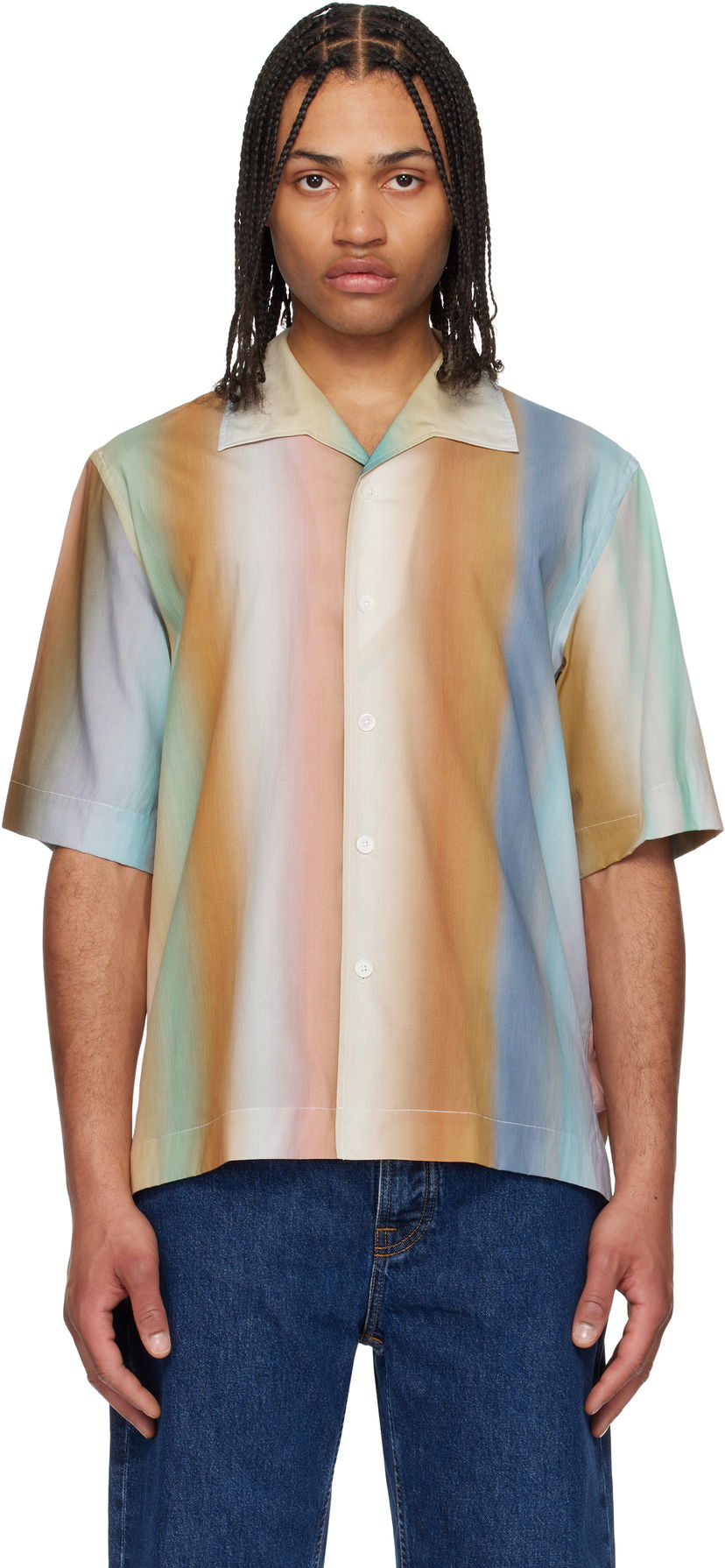 Srajce Paul Smith Paul Smith Oversized Smith Stripe Shirt Večbarvna | M1R-426Z-P02674