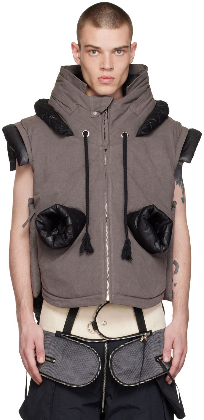 Telovnik Craig Green Sleeveless Down Puffer Vest Siva | CGAW22CWOST05