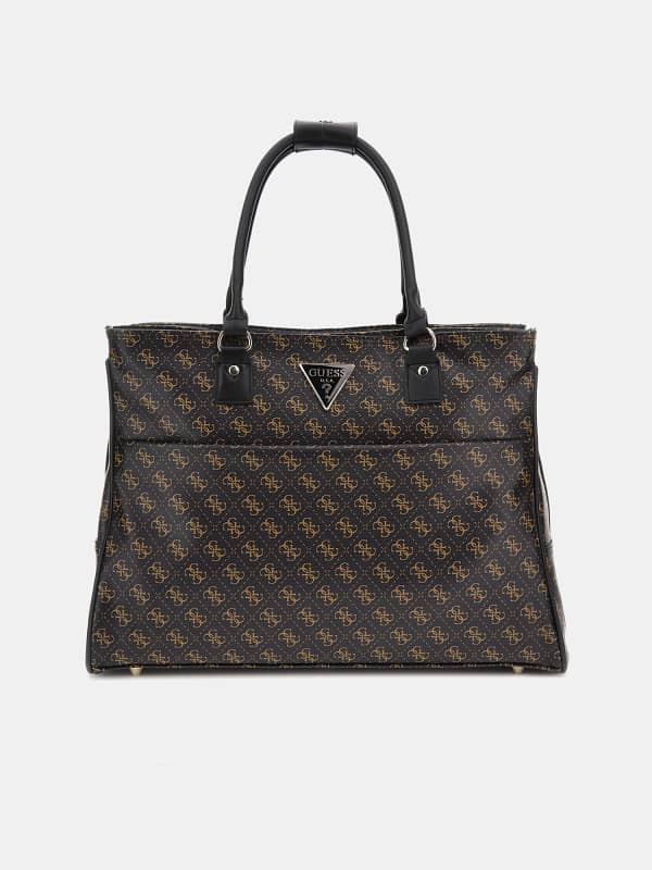 Torbica GUESS Jesco 4G Logo Weekender Bag Rjava | TWQ83899190