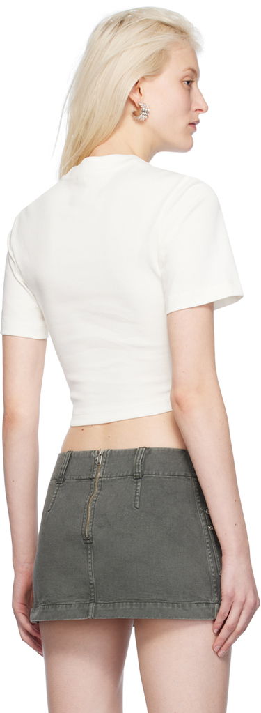 Krop-top Dion Lee Dion Lee Workwear Corset T-Shirt Bela | C3167PS24, 2
