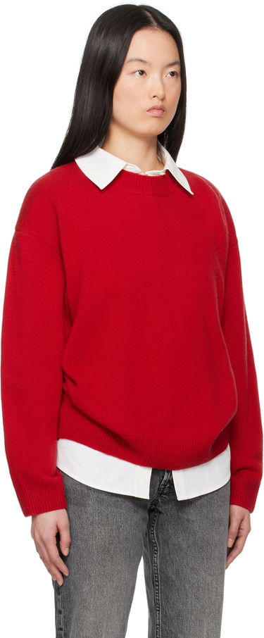 Pleteni pulover Anine Bing Anine Bing Lee Crewneck Sweater Rdeča | A-09-10662-RED13, 1