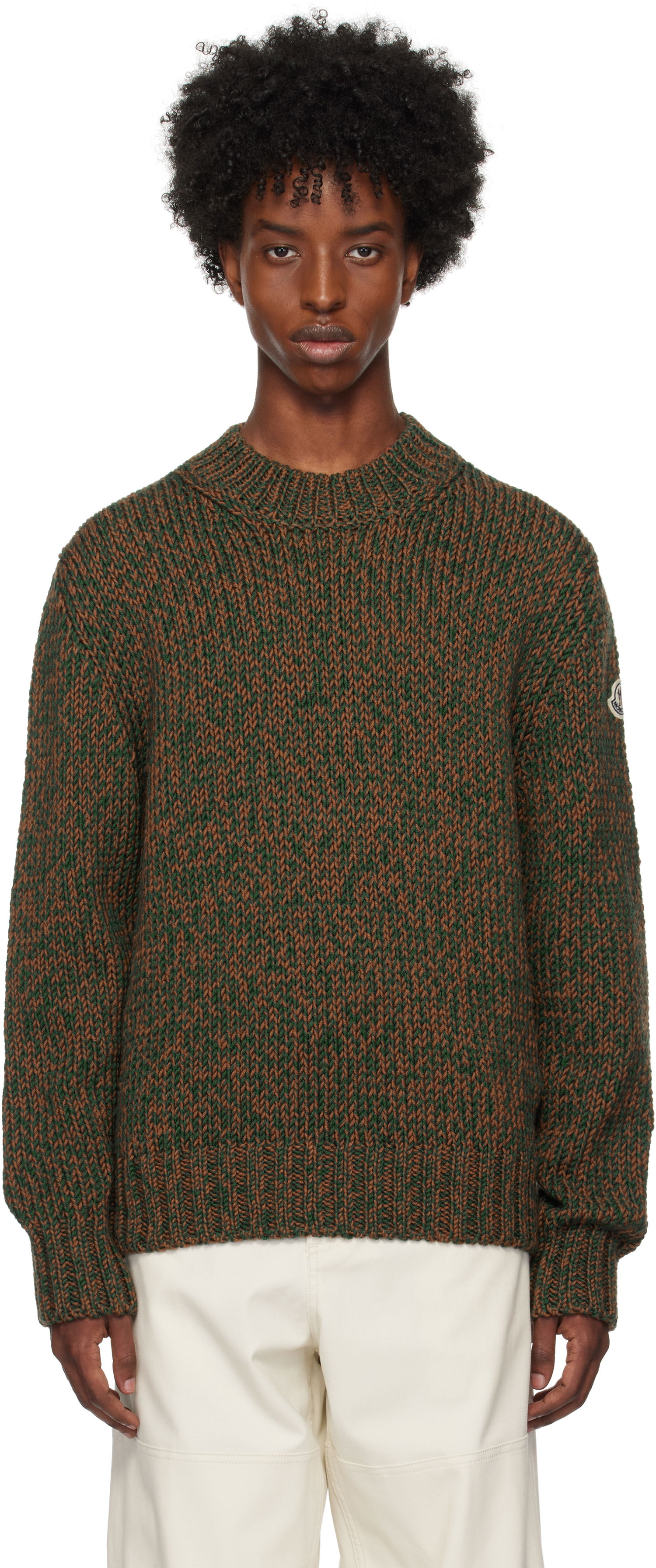 Pleteni pulover Moncler Virgin Wool Sweater Zelena | J20919C00019M1172, 0