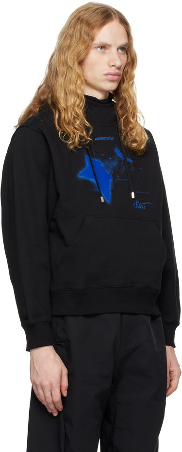 Pulover ADER ERROR Graphic Print Hoodie Črna | BN01FWHD0103BK, 1