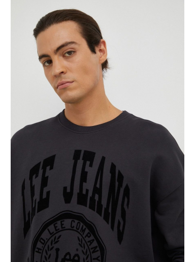 Pulover Lee Crewneck Seasonal Siva | L84KRYON