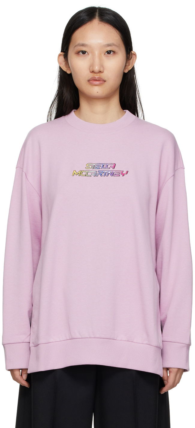 Pulover Stella McCartney Logo Sweatshirt Roza | 600420SPW36