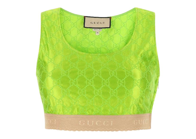 Telovnik Gucci GG Embroidered Silk Vest Green Zelena | 704231ZAIDC3652
