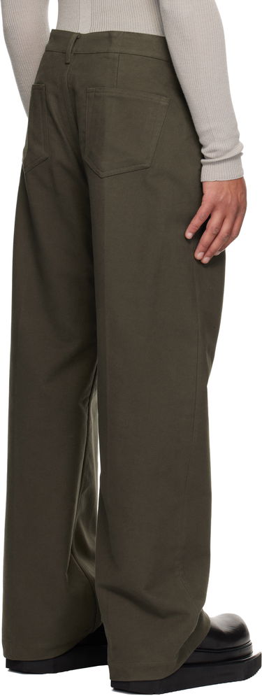 Kavbojke Rick Owens Concordians Geth Wide-Leg Twill Jeans Zelena | RU02E1333 TB, 2